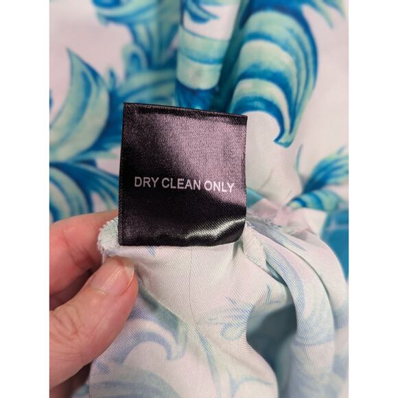 Cigar Couture 3XL Short Sleeve Button Up Baroque Syle Blue/Teal Moss - Picture 7 of 11